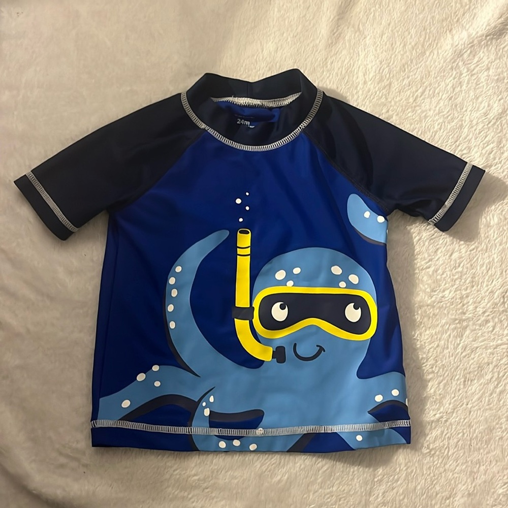 Carters- size 24 month swim rash guard - short sleeves‎